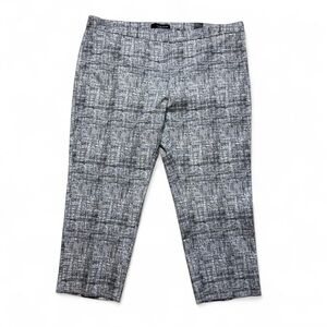 Amanda + Chelsea Black & White Modern Fit Ankle Dress Pants Trousers Size 22